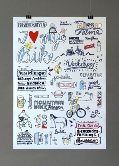 http://pinterest.com/pin/34199278390055930/ #bike #handwritten #poster