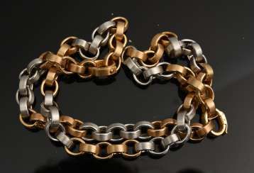 Necklace 585 yellow gold/WG, 20. Century