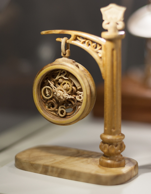 Ukrainian watchmaker Valerii Danevych creates extraordinary timepieces that, with the exception of a metal spring, are completely made of wo #clockwork #design #mechanical #wood #product #natural #time #watch #clock #gears
