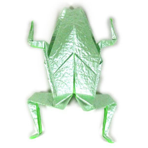 How to make a traditional origami frog (http://www.origami-make.org/howto-origami-frog.php)