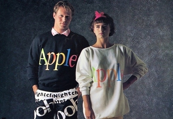 Apples 1986 Clothing Line #fashion #apple #clothing #1980s