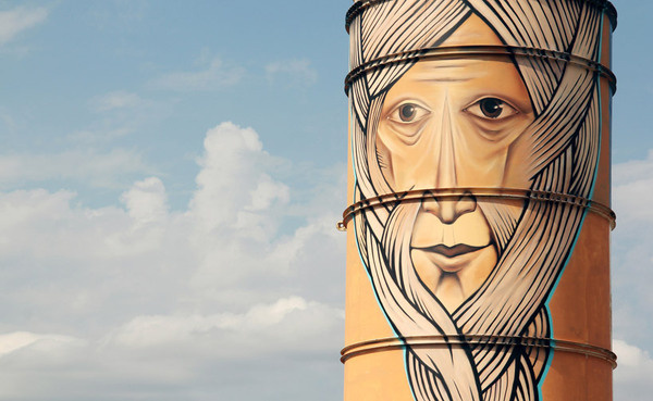 street art by nomerz transforms derelict structures #novgorod #illustration #art #street #nizhniy