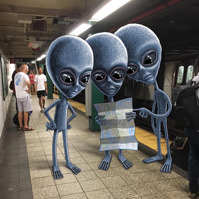 NYC Subway Doodles by Ben Rubin