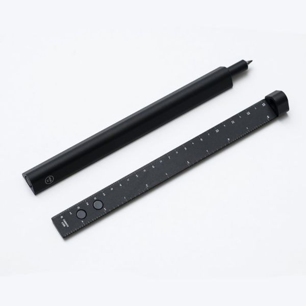 Slide Drafting Tool The Slide Sketching Tool is an all-in-one pen and ruler that's smooth and steady to the touch. It features a finely crafted aluminum body that offers a nice grip and makes writing more fluid. It also has a unique magnetic structure that lets you detach the ruler easily for when you need it. Ideal for writing, drawing, measuring and more.