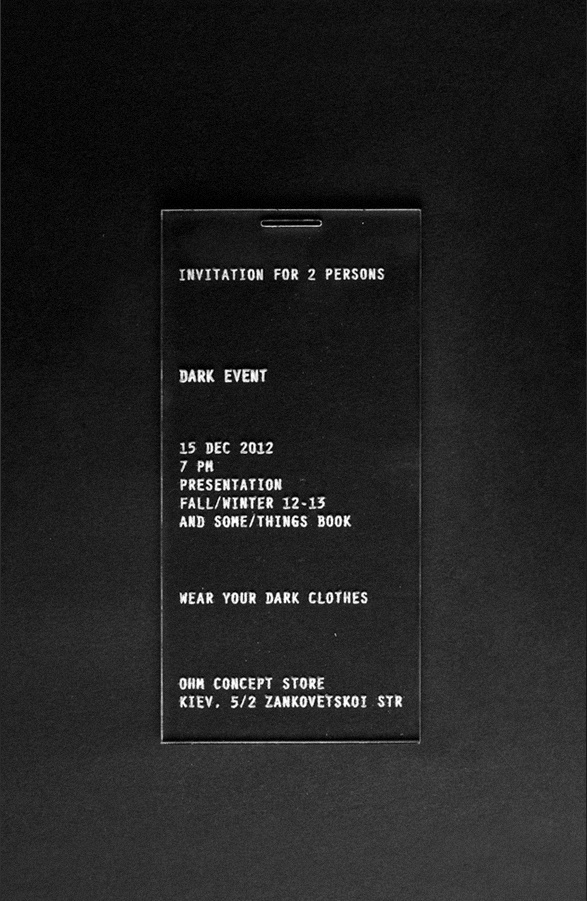 OHM invitation #acrylic #branding #packaging #black #glass #wood #store #minimal #fashion #dark
