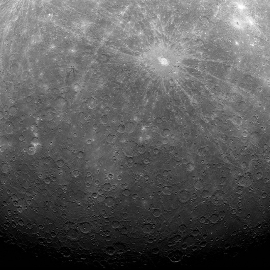 NASA Satellite MESSENGER Sends Back First Image of Mercury from Orbit | Flickr - Photo Sharing! #white #nasa #mercury #space #black #and