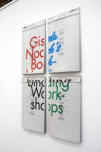 Gisela Noack's Bookbinding Workshops Poster - Daniel Joseph Harding #design #typography #poster #clever