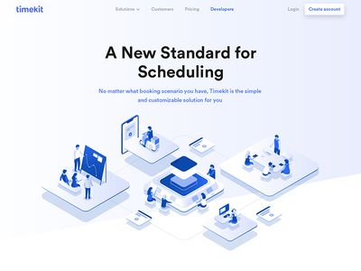 Timekit illustration #3d isometric visuals and simplicity
