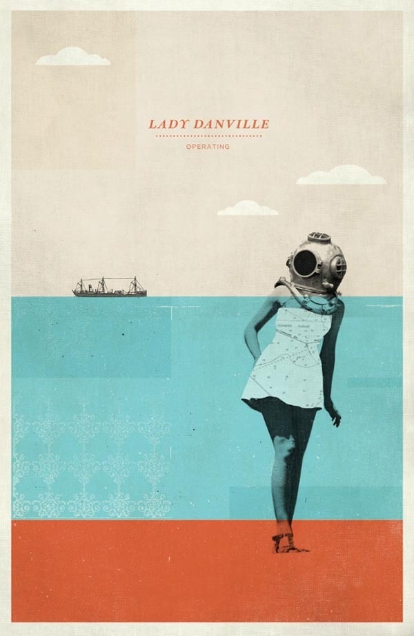 Lady Danville Gig Poster by Concepcion Studios #gig #poster