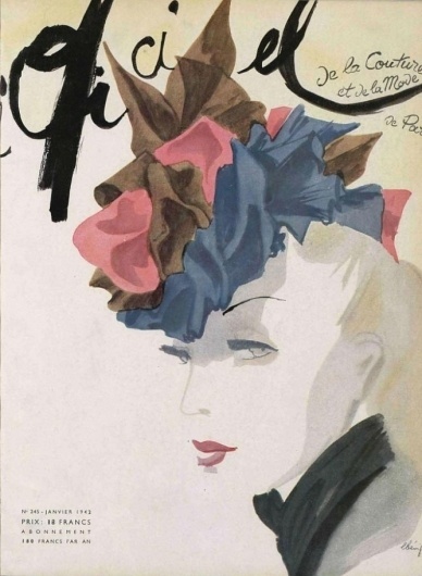 L`Officiel France no. 245 January 1942 | MODESQUISSE #fashion #illustration #vintage