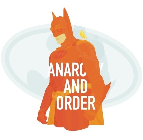 ANONYMOUS MAG #robin #batman #bird #copy #illustration #superheroes #fun #colour #typography