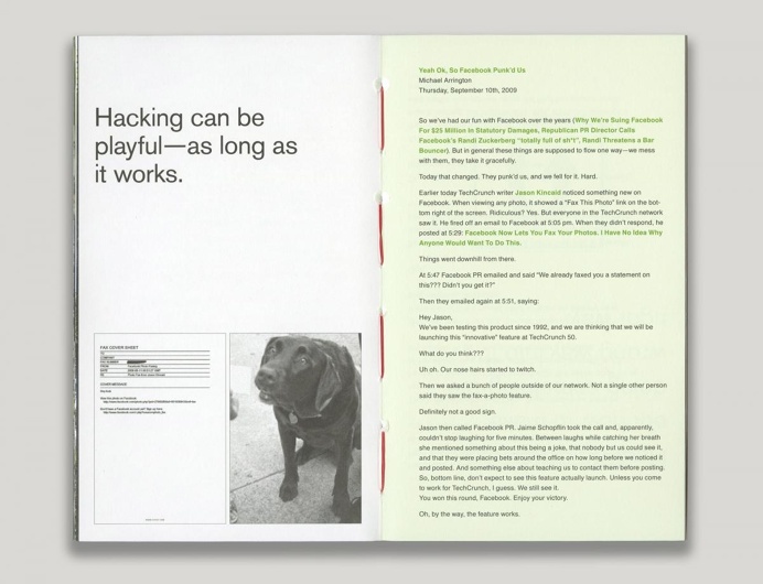 Two page spread