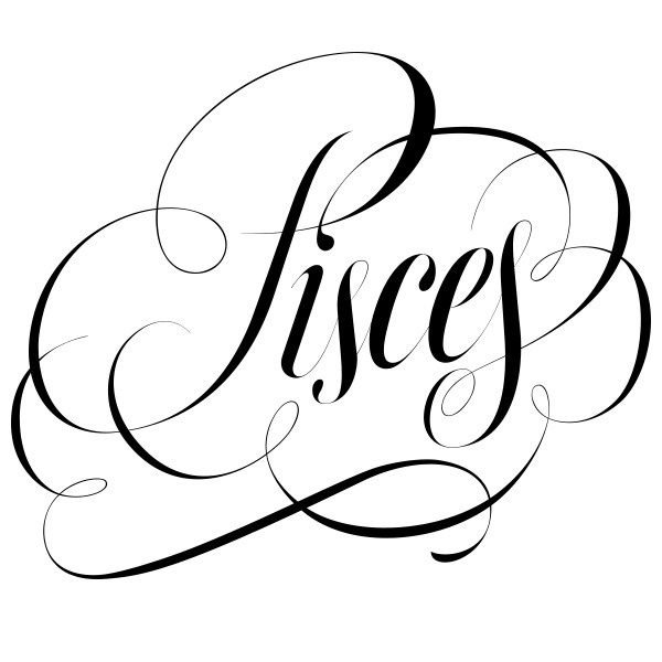 Pisces on Behance #lettering #copperplate #ferrando #pisces #sergi