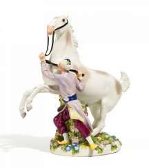 THE HORSE-TAMER. Meissen. Third Quarter 18. Century. Model By J. J. Kaendler. #Sets #Teasets #Porcelainsets #Antiqueplates #Plates #Wallplates #Figures #Porcelainfigurines #porcelain