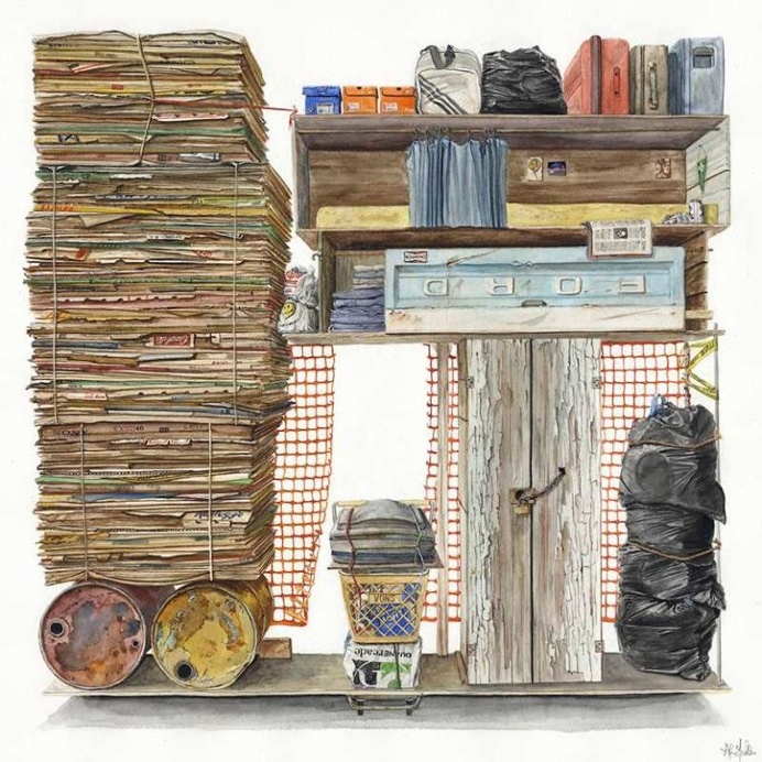 Organized Trash: Watercolor Paintings by Alvaro Naddeo