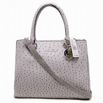 Michael Kors Bedford Ostrich Tote Gray #shoes