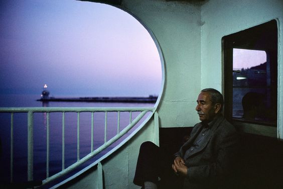 Turkey, Istanbul 2001. On board a ferry at dusk near the Princess Islands, Alex Webb