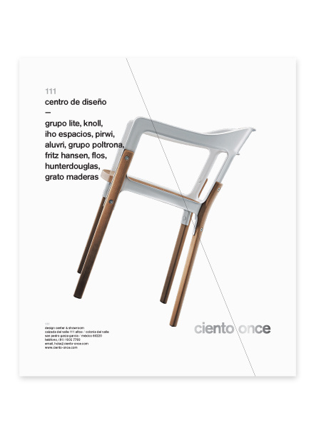 Ciento8 #white #lines #modern #chair #layout #furniture #minimal #helvetica #typography