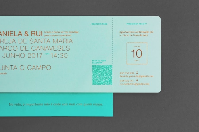 Gen Design Studio: travel wedding invitation