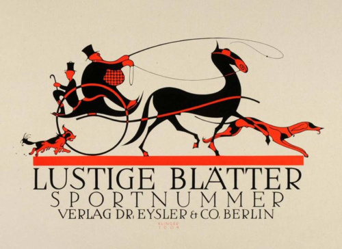 Designersgotoheaven.com Â 1931 two color lithograph mini poster of a 1904 advertising poster for a german magazine byÂ Julius Klinger.(viaÂ #cover
