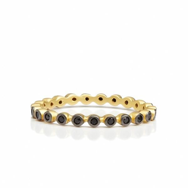 Black Stone Beaded Ring – Freida Rothman | Price: $50.00 | Product details @ https://bit.ly/2m7IrQ3. Buy now! #Rings #Jewelry #Fashion #FreidaRothman #NYC #NewYork #Brooklyn