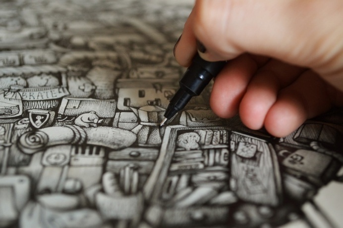 The Companion - A1 ink Drawing - JOQUZ #drawing