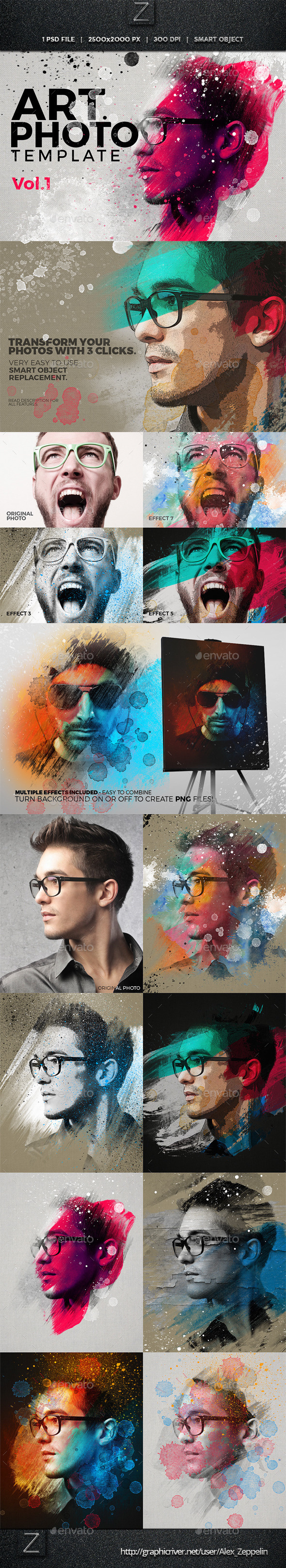 Art Photo Template-grunge style