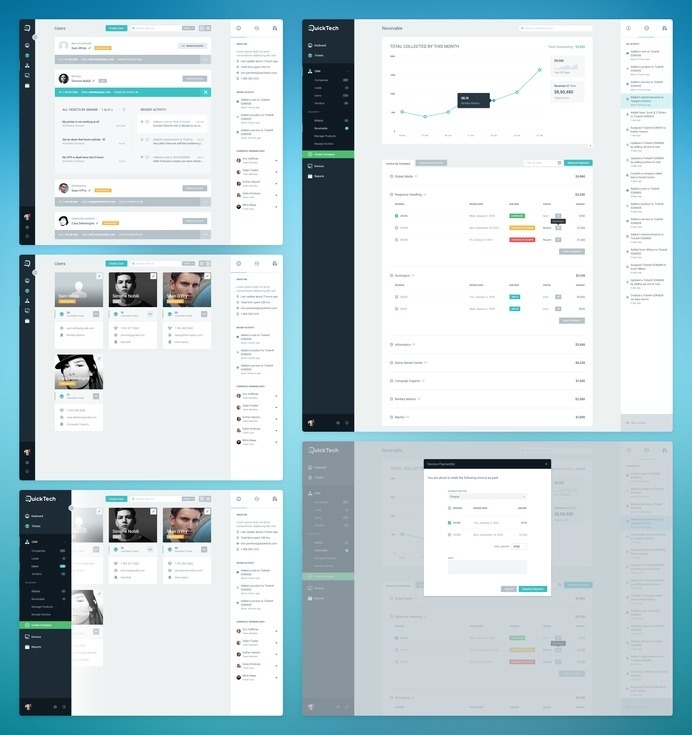 Users and receivable payments pixels #dashboard