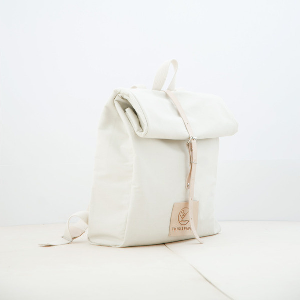 Top Roll Natural Rucksack thisispaper #thisispaper #backpack #natural #roll #rucksack