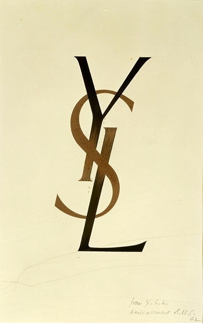 The legendary YSL logo was designed in 1963 by Adolphe Jean Marie Mouron a/k/a Cassandre #ysl