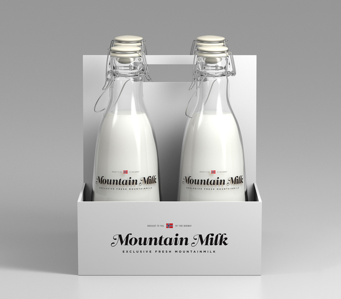Mountain Milk - Norway #script #branding #packaging #clean #minimal