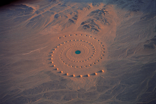 Desert Breath: A Monumental Land Art Installation in the Sahara Desert #concentric #aerial #installation #spiral #land #colossal #photography #art #desert