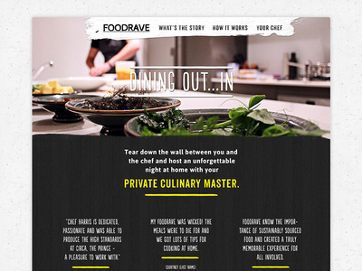 Foodrave #raw #texture #ui #digital #web #landingpage
