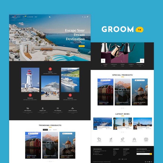 #Groom #Shopping - #Shopify Multi-Purpose Responsive #Theme | #TemplateTrip #eCommerce #Website #Design