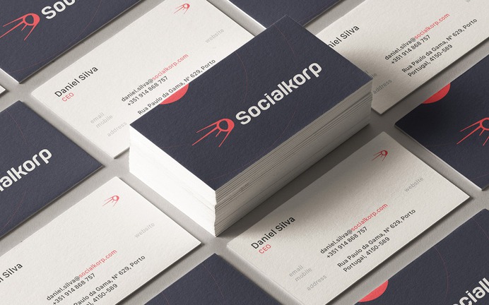 Socialkorp Brand Identity - Mindsparkle Mag New branding by Rafael Maia. Socialkorp is a Portuguese company with the future in its DNA, creating solutions that make sense right now. #packaging #identity #branding #design #color #photography #graphic #design #gallery #blog #project #mindsparkle #mag #beautiful #portfolio #designer