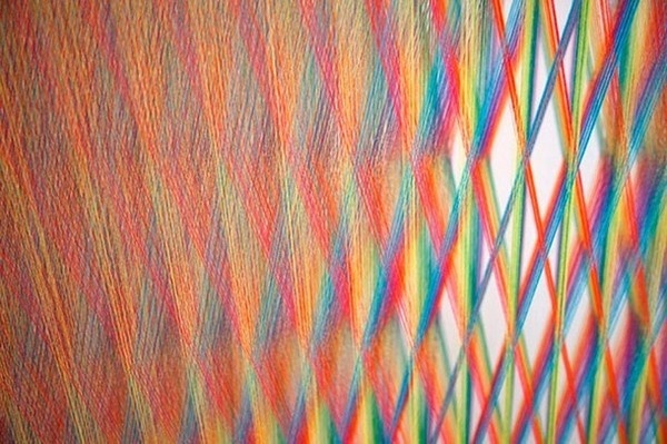 Textile art of artist Gabriel close look