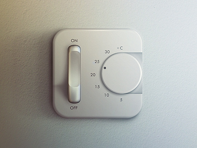 Dribbble_shot #product #thermostat #ui