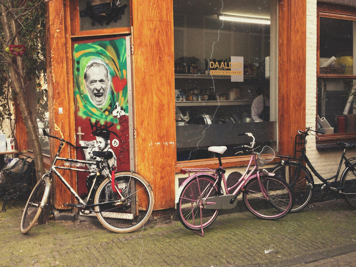 Amsterdam Jordaan | Flickr - david walby #graffiti #walby #bike #amsterdam #david