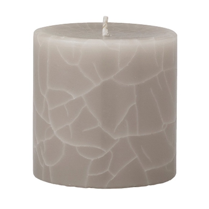 Crackle pillar Creamy Vanilla & Coconut Scented Candle, 7 x 7 cm