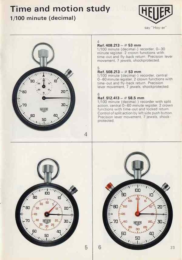 Heuer Catalog #retro #stopwatches #heuer