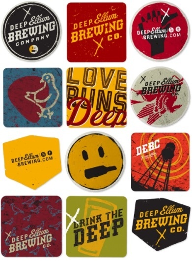 Deep Ellum Brewing Co. #beer #branding #coasters #texture #brewing #typography
