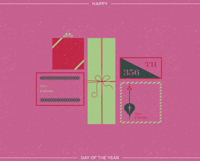 yearofbirthdays.com Christmas time #christmas illustration #year of birthdays #illustration #presents #type design #vintage tags