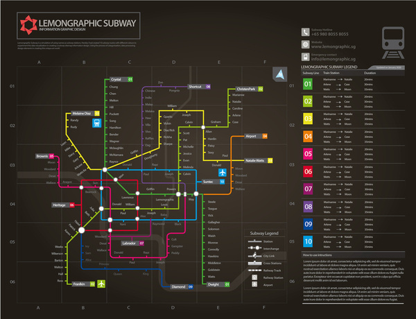 Information graphic // Neon Subway map on Behance #subway #information #maps