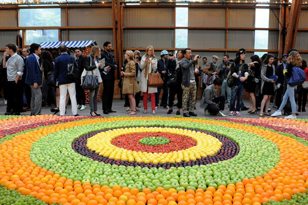 CJWHO ™ (Decorative Carpet Design Made Completely With...) #kenzo #design #fruits #colors #carpet #art #fashion