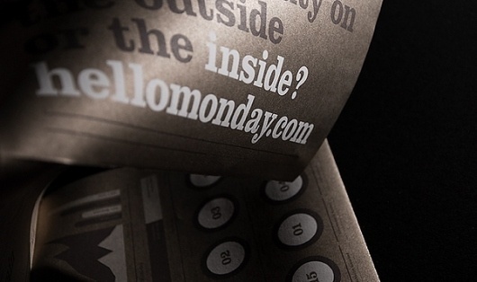 Hello Monday - Direct mail poster (new website) on the Behance Network #denmark #monday #gold #hello #poster #typography