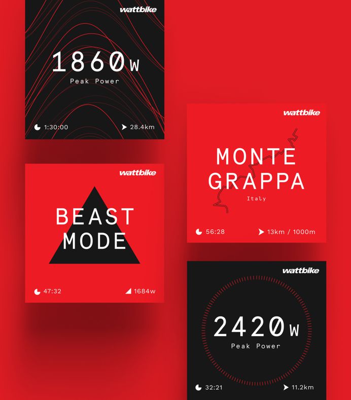 Wattbike ride sharing graphics