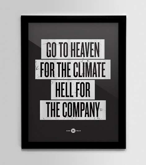 Eight Hour Day » Blog » Nick Agin #nick #hell #white #black #agin #poster #heaven #typography