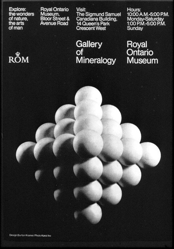 Burton Kramer — ROM Gallery of Mineralogy (1968) #white #modern #black #grid #poster #and