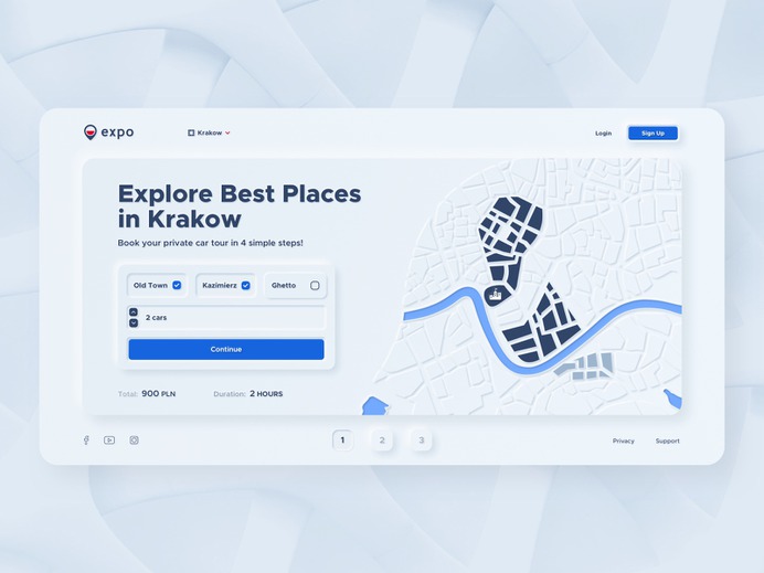SKEUOMORPH WHITE 3D EXPO BY YAROLAV HRYNOVETS