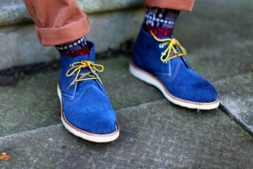 Tittysandpancakes #blue #suede #yellow #shoes